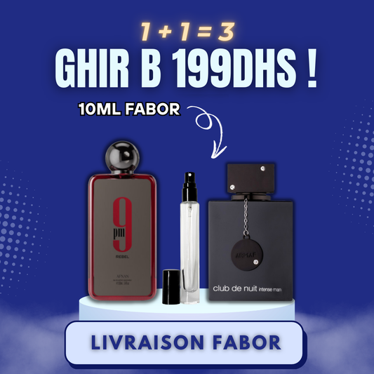 Club de nuit + 9pm Rebel + Gratuit (10ml)
